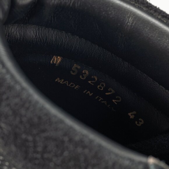 Saint Laurent SL/10H High Black Suede Court Classic High-Top Sneakers - Picture 12 of 12